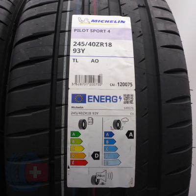 2. Opony 245/40 R18 4x MICHELIN 93Y AO PilotSport 4 Letnie 2025 NOWE