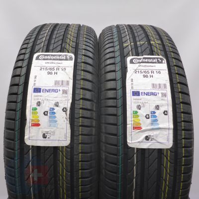 4. Opony 215/65 R16 4x CONTINENTAL 98H UltraContact Letnie 2023 Nieużywane 