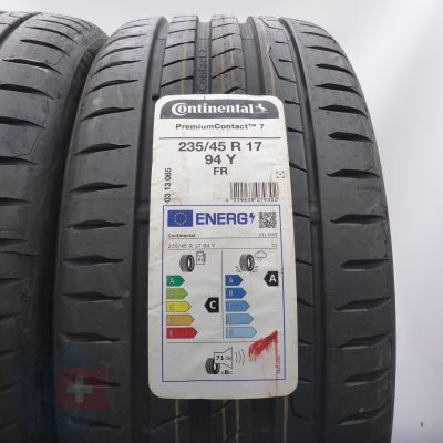 3. Opony 235/45 R17 2x CONTINENTAL 94Y PremiumContact 7 Letnie 2023 