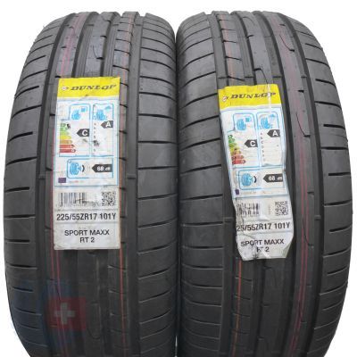 6. Opony 225/55 R17 4x DUNLOP 101Y SportMaxx Rt2 Letnie 2018 Jak Nowe Nieużywane