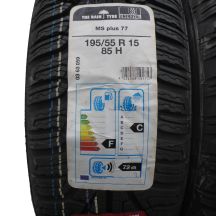 3. 4 x UNIROYAL 195/55 R15 85H MS Plus 77 Zima 2017 JAK NOWE