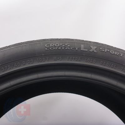 4. Opona 275/40 R22 1x CONTINENTAL 108Y XL CrossContact LX Sport M+S Letnia 2022 6,8mm