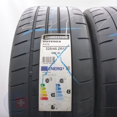 2. Opony 225/45 ZR17 2x BRIDGESTONE 94Y XL Potenza Race Letnie 2022 