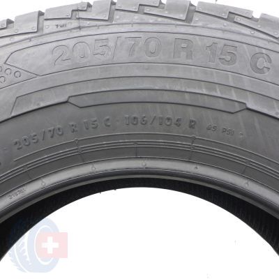 7. Opony 205/70 R15C 4x CONTINENTAL 106/104R ContiVanContact 100 Letnie 2020 Jak Nowe