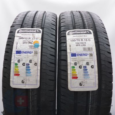 4. Opony 195/70 R15C 4x CONTINENTAL 104/102R VanContact Eco Letnie 2021/23 