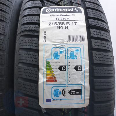 2. Opony 215/55 R17 4x CONTINENTAL 94H WinterContact TS 850 P Zimowe 2020 