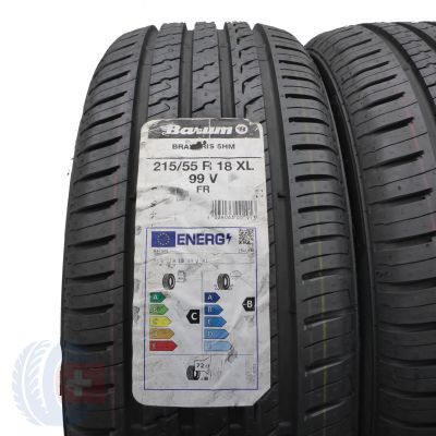 2. Opony 215/55 R18 2x BARUM 99V XL Bravuris 5HM Letnie 2022 Jak Nowe