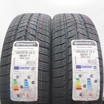3. Opony 195/60 R16C 4x CONTINENTAL 99/97T VanContact Winter Zimowe 2022 