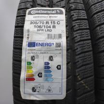 4. Opony 205/70 R15C 4x CONTINENTAL 106/104R VanContact Winter Zimowe 2022 Nieużywane 