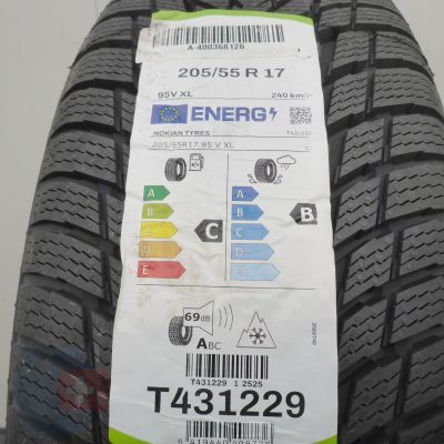 4. Opony 205/55 R17 4x NOKIAN 95V XL WR Snowproof P Zimowe 2025/26