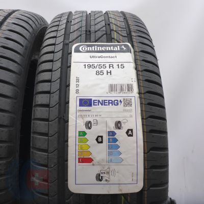 2. Opony 195/55 R15 2x CONTINENTAL 85H UltraContact Letnie 2022