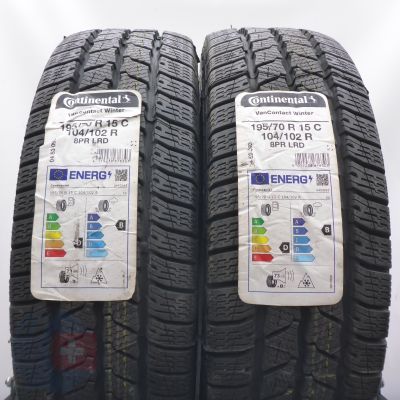 3. Opony 195/70 R15C 4x CONTINENTAL 104/102R VanContact Winter Zimowe 2022