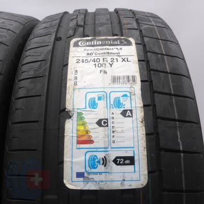 3. Opony 245/40 R21 2x CONTINENTAL 100Y XL SportContact 6 A0 Silet Letnie 2019 Nieużywane 