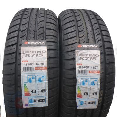 4. 4 x HANKOOK 195/65 R14 89T Optimo K715 Lato 2017 