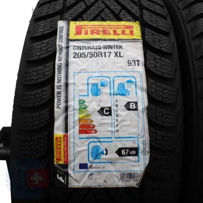 3. Opony 205/50 R17 4x PIRELLI 93T XL Cinturato Winter Zimowe 2018 Jak Nowe Nieużywane