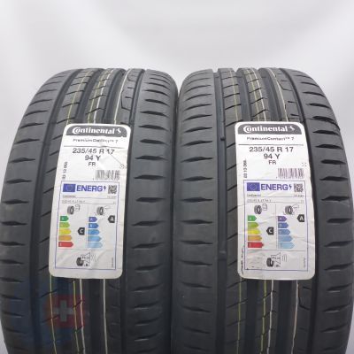 4. Opony 235/45 R17 4x CONTINENTAL 94Y PremiumContact 7 Letnie 2023