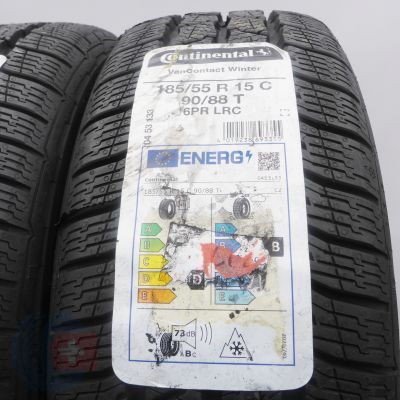 3. Opony 185/55 R15C 2x CONTINENTAL 90/88T VanContactWinter Zimowe 2021 Jak Nowe