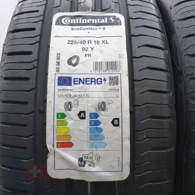 3. Opony 225/40 R18 4x CONTINENTAL 92Y XL BMW EcoContact6 Letnie 2023, 2024 Nieużywane