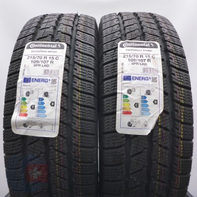 Opony 215/70 R15C 2x CONTINENTAL 109/107R VanContact Winter Zimowe 2022 Nieużywane 