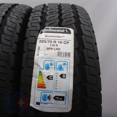 4. Opony 225/75 R16C 2x CONTINENTAL 116R VancoCamper Letnie 2020 Nieużywane 