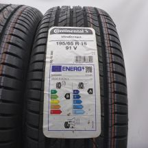 2. Opony 195/65 R15 4x CONTINENTAL 91V UltraContact Letnie 2022 
