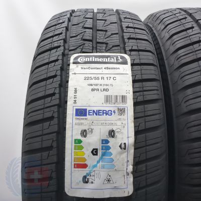 2. Opony 225/55 R17C 2x CONTINENTAL 109/107H VanContact 4Season Wielosezonowe 2023 