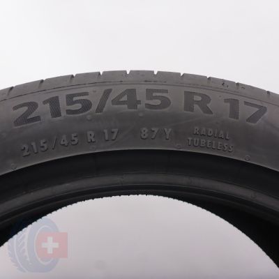 5. Opony 215/45 R17 2x CONTINENTAL 87Y PremiumContact 6 Letnie  2020 7,2mm