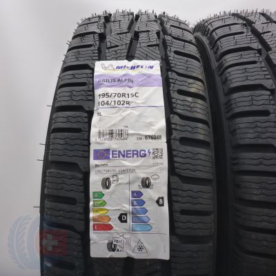 3. Opony 195/70 R15C 4x MICHELIN 104/102R Agilis Alpin Zimowe 2025 Nieużywane