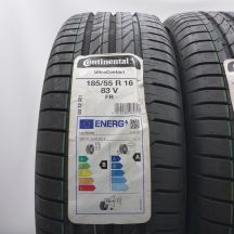 2. Opony 185/55 R16 4x CONTINENTAL 83V UltraContact Letnie 2022 Nieużywane 