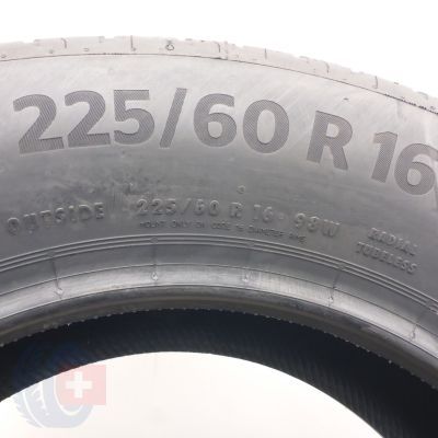 6. Opony 225/60 R16 2x CONTINENTAL 98W EcoContact 6 Letnie 2022