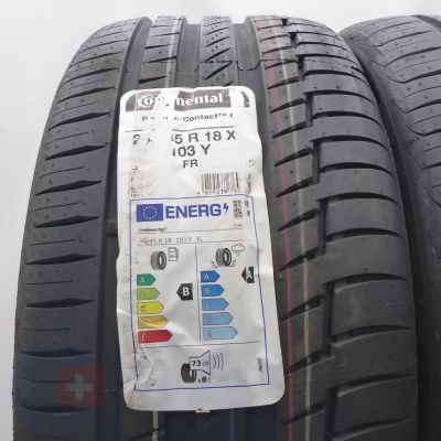 2. Opony 255/45 R18 2x CONTINENTAL 103Y XL PremiumContact 6 Letnie 2023