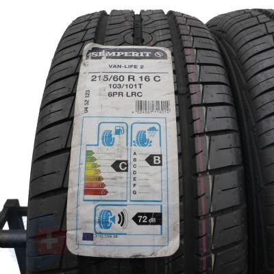 2. Opony 215/60 R16C 2x SEMPERIT 103/101T Van-Life 2 Letnie 2020 Jak Nowe Nieużywane