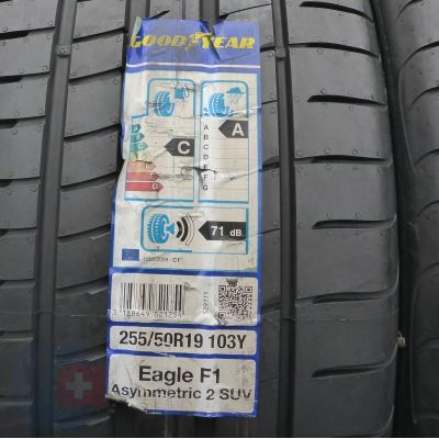 4. Opony 255/50 R19 2x GOODYEAR 103Y Eagle F1 Asymmetric 2 SUV Letnie 2017, 2018 Jak Nowe Nieużywane