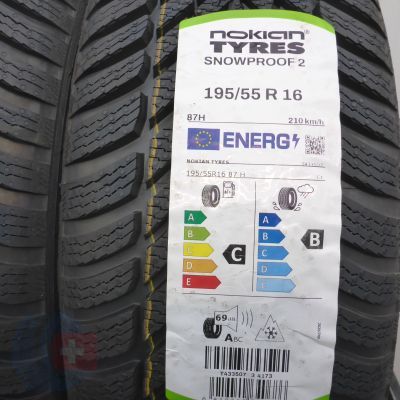 4. Opony 195/55 R16 4x NOKIAN 87H Snowproof 2 Zimowe 2025 