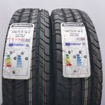 Opony 195/75 R16C 2x CONTINENTAL 107/105R ContiVanContact 100 Letnie 2022 Jak Nowe