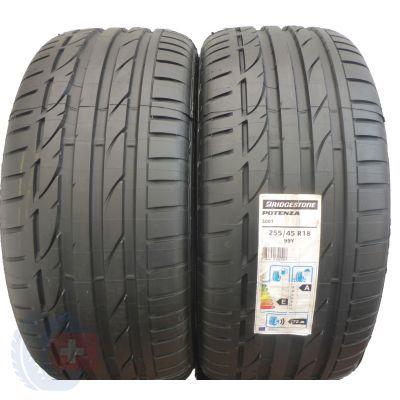 5. 4 x BRIDGESTONE 255/45 R18 99Y Potenza S001 Lato 2017 Jak Nowe