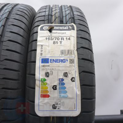 2. Opony 165/70 R14 4x CONTINENTAL 81T UltraContact Letnie 2022/23 