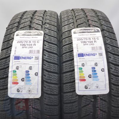 Opony 205/70 R15C 2x CONTINENTAL 106/104R VanContact Winter Zimowe 2021 