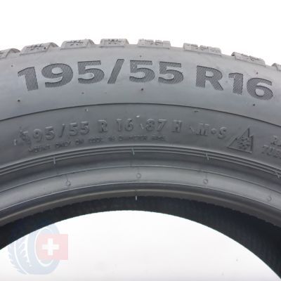 6. Opony 195/55 R16 2x CONTINENTAL 87H WinterContact TS 860 Zimowe 2020 8,2-7,8mm
