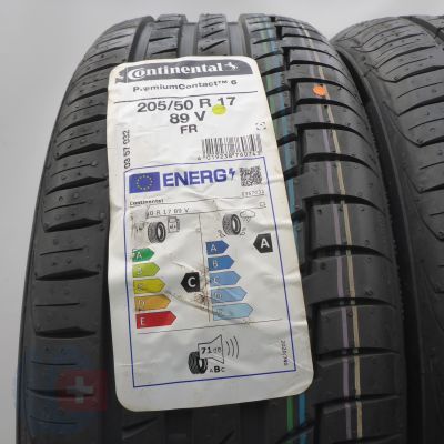2. Opony 205/50 R17 2x CONTINENTAL 89V PremiumContact 6 Letnie 2023