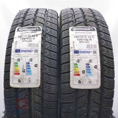 4. Opony 195/70 R15C 4x CONTINENTAL 104/102R VanContact Winter Zimowe 2022  
