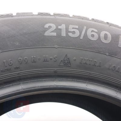 2. Opony 215/60 R16 2x CONTINENTAL 99H XL Seal ContiWinterContact TS830P Zimowe 2022 7,2mm