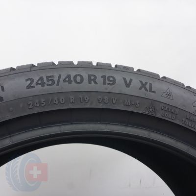 4. Opony 245/40 R19 2x CONTINENTAL 98V WinterContact TS870P Zimowe 2022, 2025 7,5-7,8mm