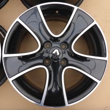 4. 4 x Alufelgi 16 RENAULT 4x100 6,5J Et44 Oryginalne Clio Lodgy Lutecia ZOE TPMS