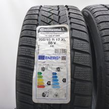 2. Opony 205/45 R17 2x CONTINENTAL 88V XL ContiWinterContact Ts 830 P RFT Zimowe 2022 