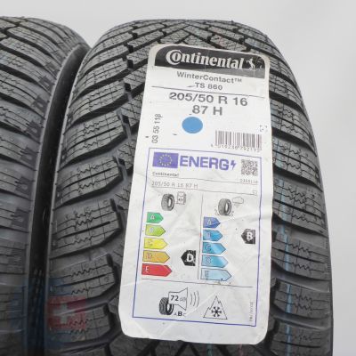 3. Opony 205/50 R16 2x CONTINENTAL 87H WinterContact TS 860 Zimowe 2022 