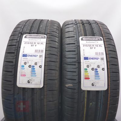 3. Opony 215/55 R16 4x CONTINENTAL 97Y XL EcoContact 6 Letnie 2022 