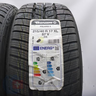 2. Opony 215/40 R17 2x BARUM 87V XL Polaris 5 Zimowe 2022