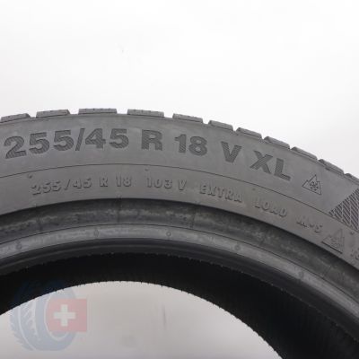 4. Opona 255/45 R18 1x CONTINENTAL 103V XLWinterContact TS 850 P Zimowa 2021 8mm  
