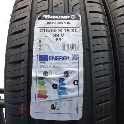 2. Opony 215/55 R18 2x BARUM 99V XL Bravuris 5HM Letnie 2022 Jak Nowe Nieużywane
